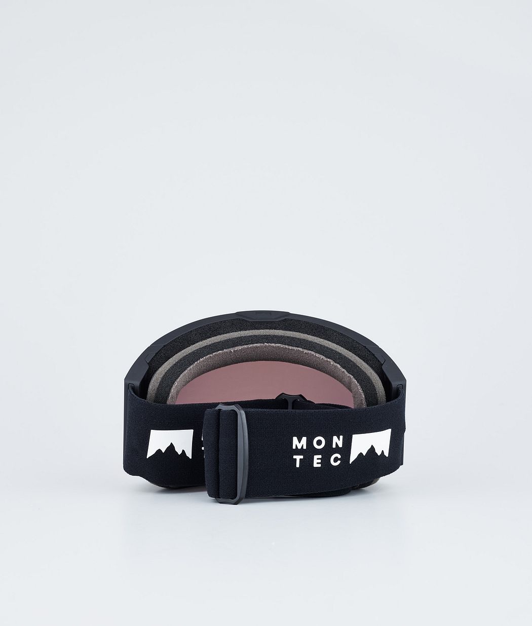 Masque de ski noir avec miroir rose noir