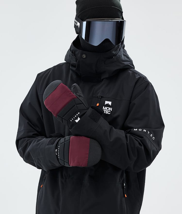 Moufles de neige bordeaux