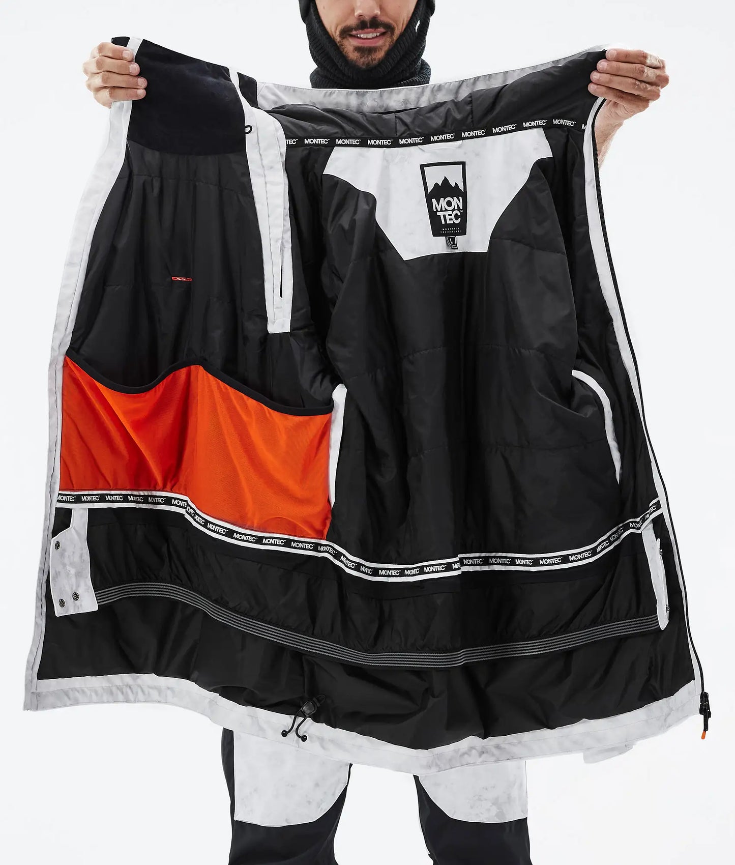 Veste de ski Doom pour homme - Blanc tie-dye