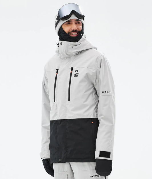 Veste de ski Fawk pour homme - Gris clair/Noir
