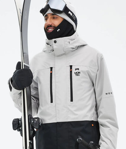 Veste de ski Fawk pour homme - Gris clair/Noir