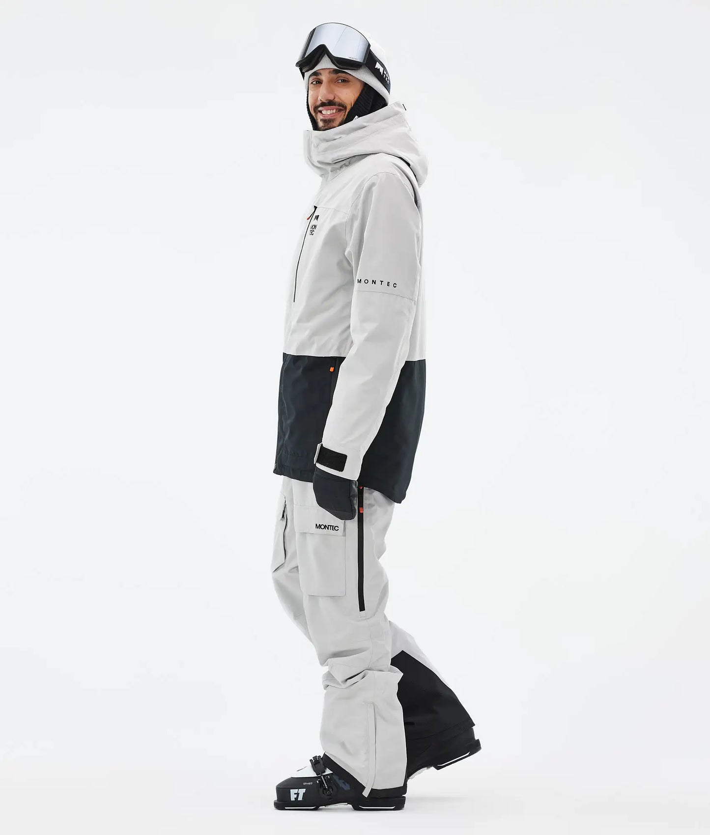 Veste de ski Fawk pour homme - Gris clair/Noir