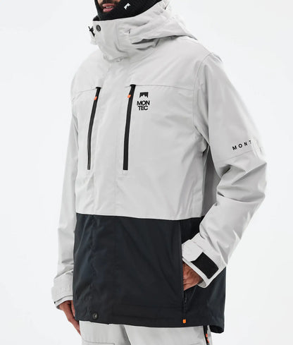 Veste de ski Fawk pour homme - Gris clair/Noir