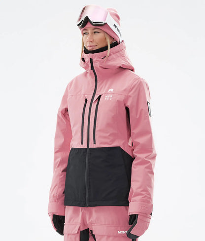 Veste de ski Moss W pour femme - Rose/Noir