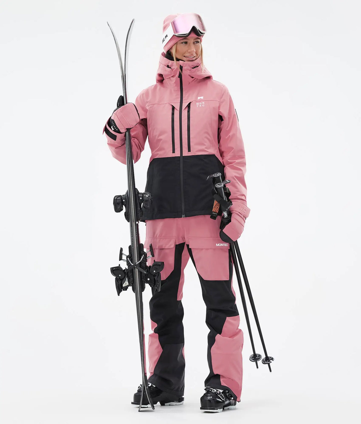 Veste de ski Moss W pour femme - Rose/Noir