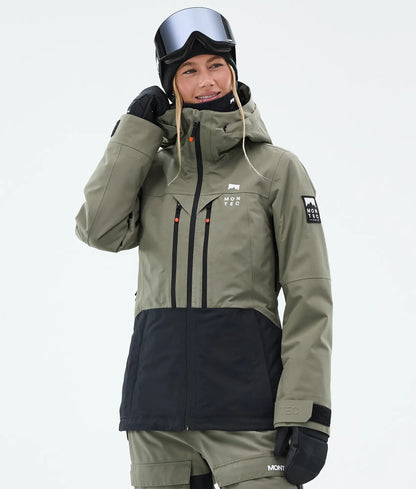 Veste de ski Moss W pour femme - Vert/Noir