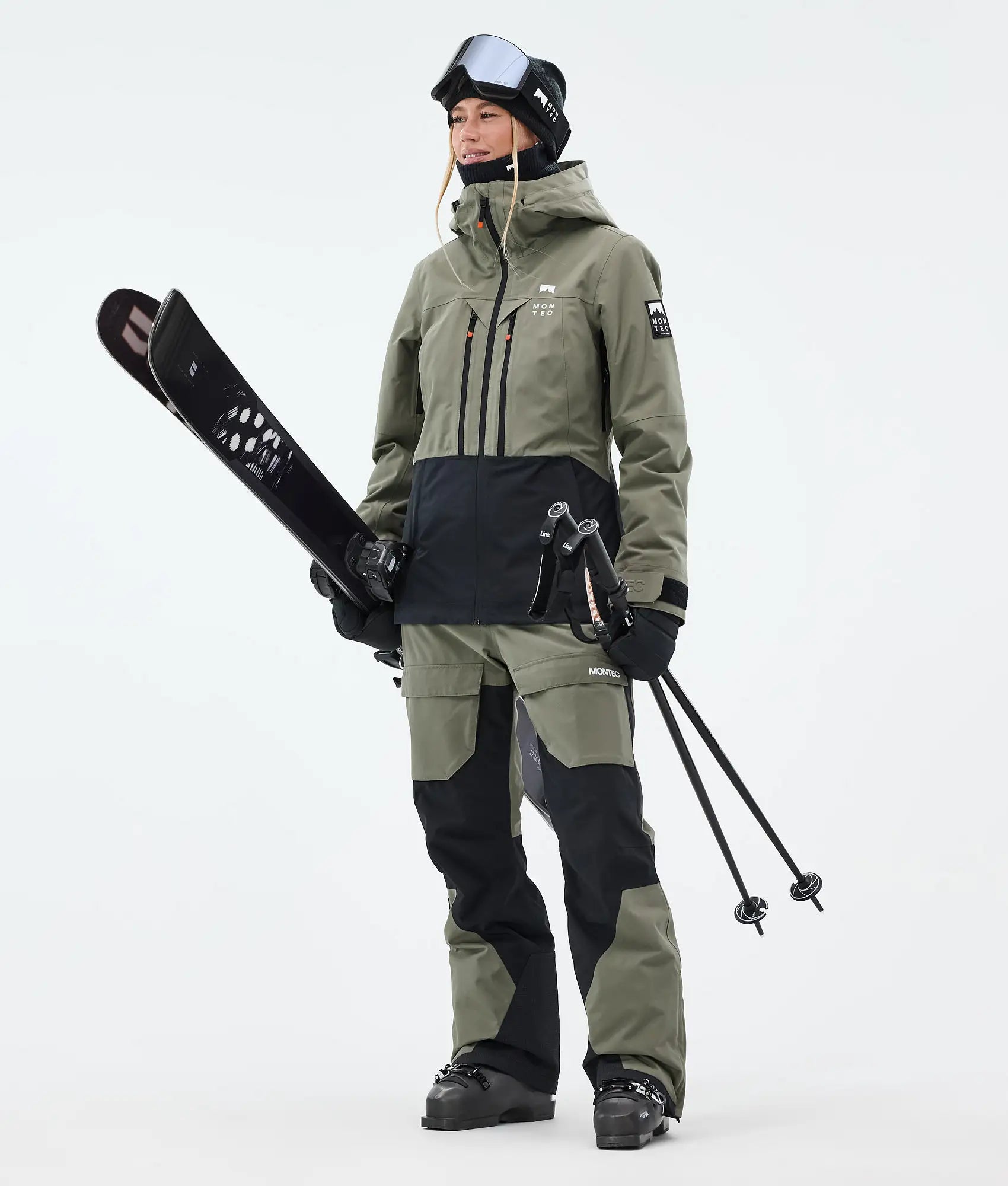 Veste de ski Moss W pour femme - Vert/Noir