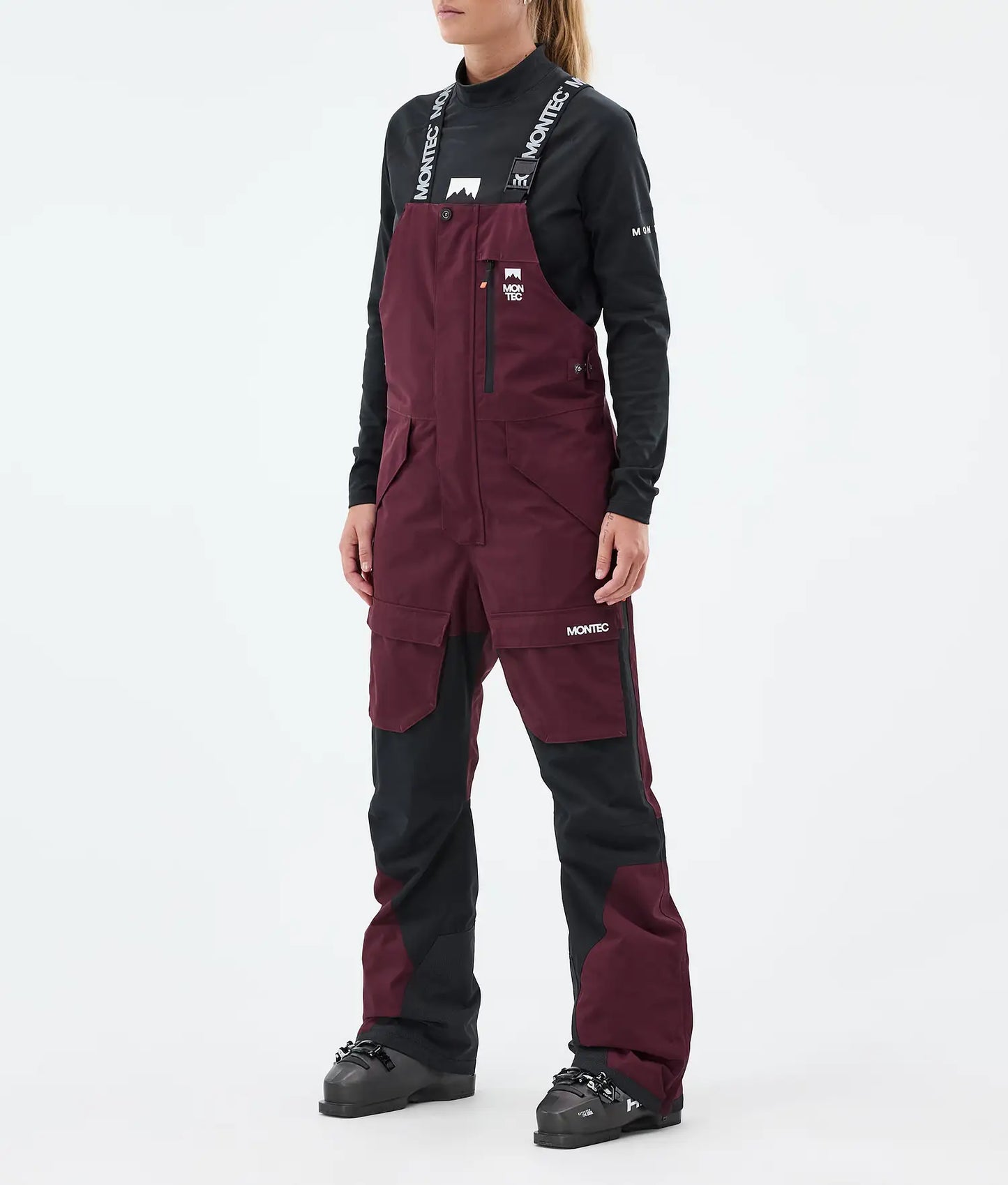 Fawk W Pantalon de Ski Femme Burgundy/Black