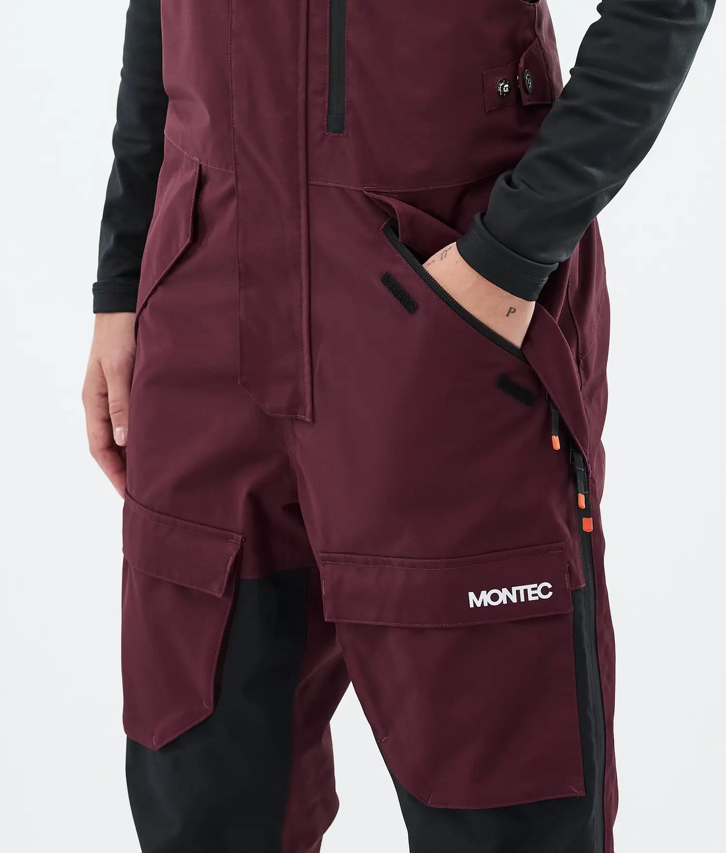 Fawk W Pantalon de Ski Femme Burgundy/Black