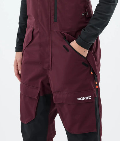 Fawk W Pantalon de Ski Femme Burgundy/Black