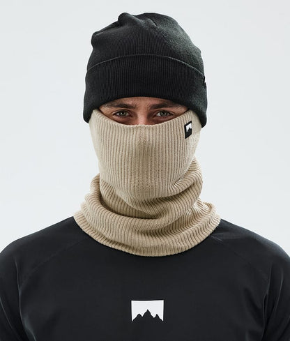 Masque facial tricoté classique couleur sable