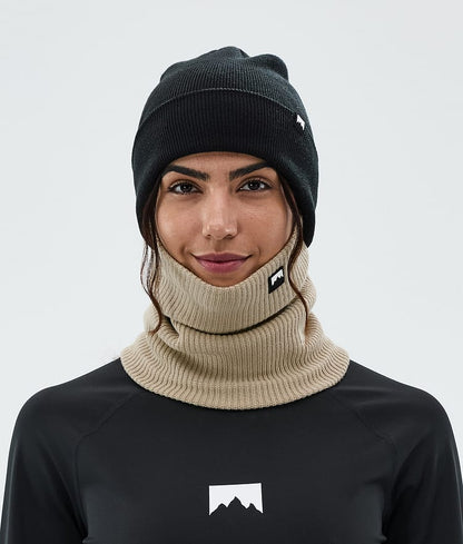 Masque facial tricoté classique couleur sable