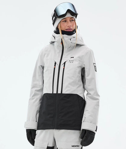 Veste de ski Moss W pour femme - Gris clair/Noir