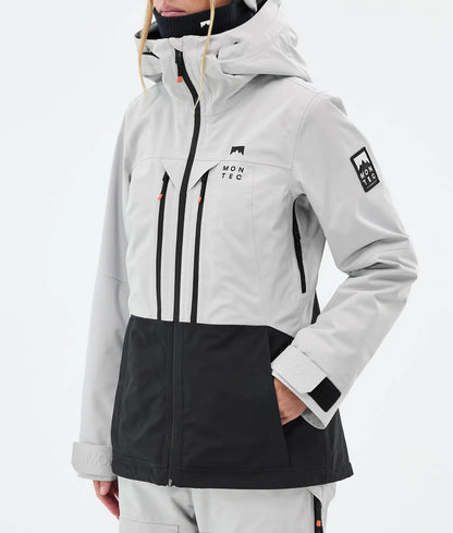 Veste de ski Moss W pour femme - Gris clair/Noir