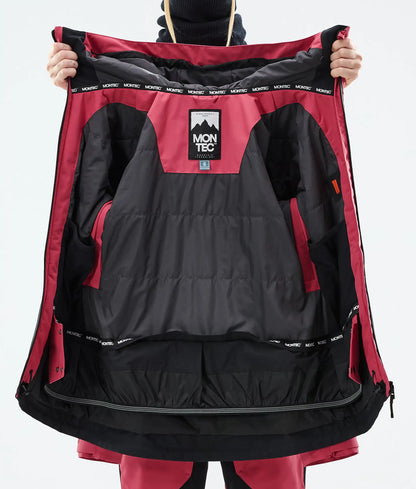 Veste de ski Moss W pour femme - Rouge clair/Noir