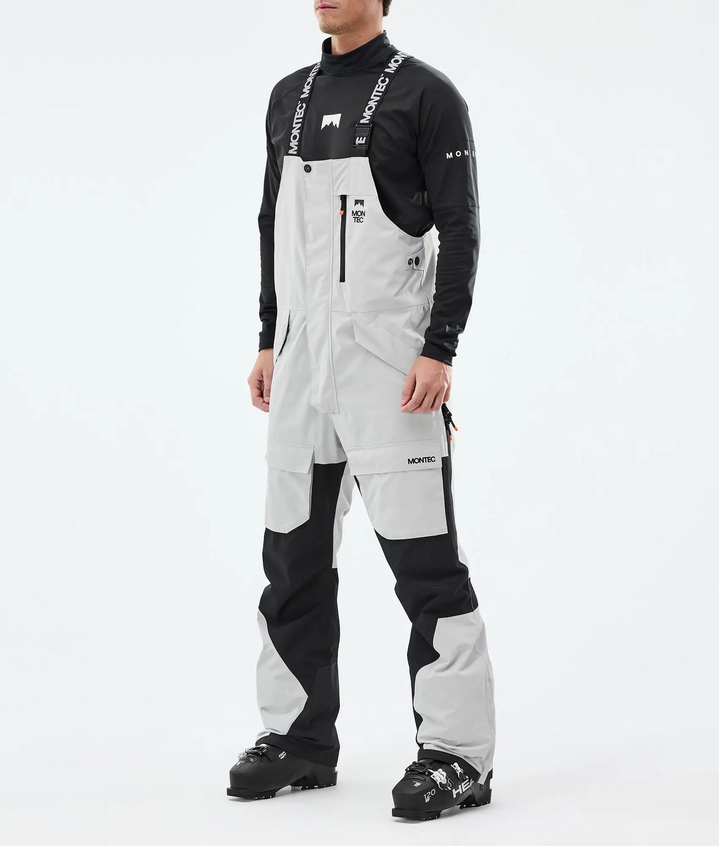 Pantalon de ski Fawk pour homme - Gris clair/Noir