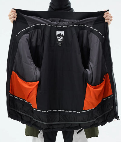 Veste de ski Morpheus pour homme - Noir/Vert olive/Gris clair