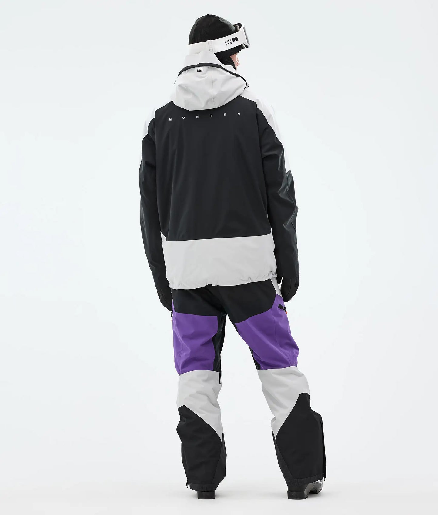 Veste de ski Morpheus pour homme - Gris clair/Noir/Violet vif