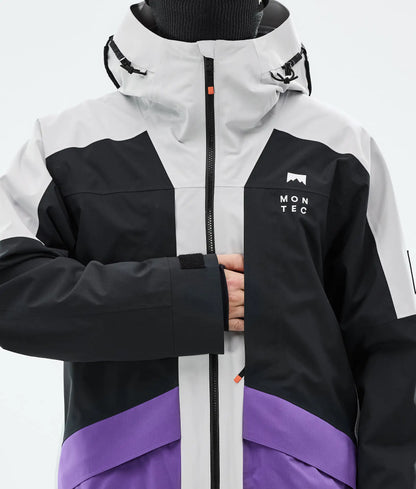 Veste de ski Morpheus pour homme - Gris clair/Noir/Violet vif