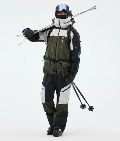 Veste de ski Oracle pour homme - Gris clair/Noir/Vert olive