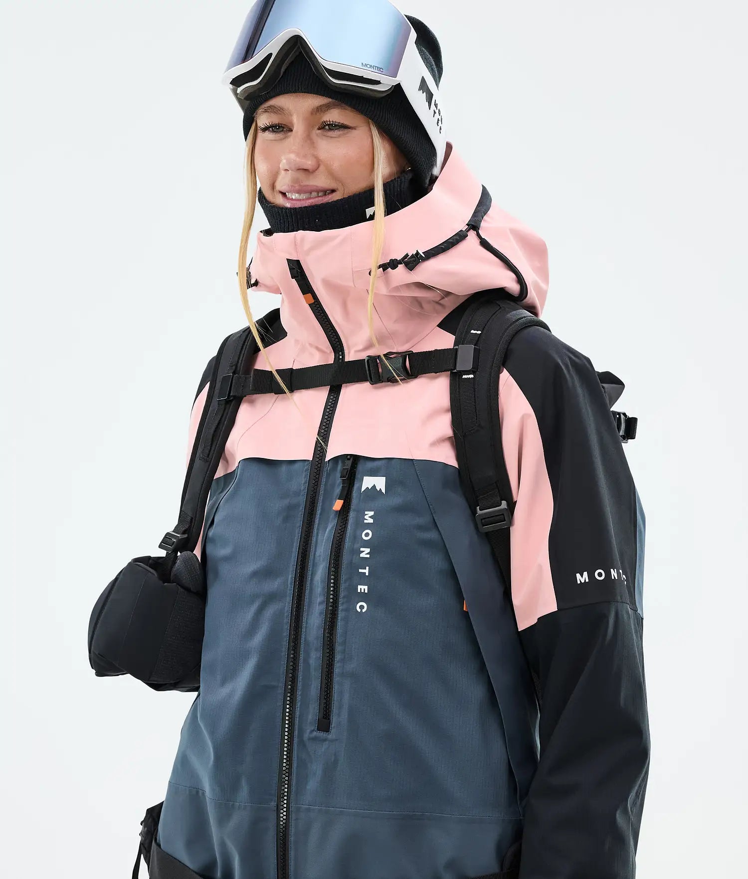 Oracle W Veste de Ski Femme Soft Pink/Black/Metal Blue