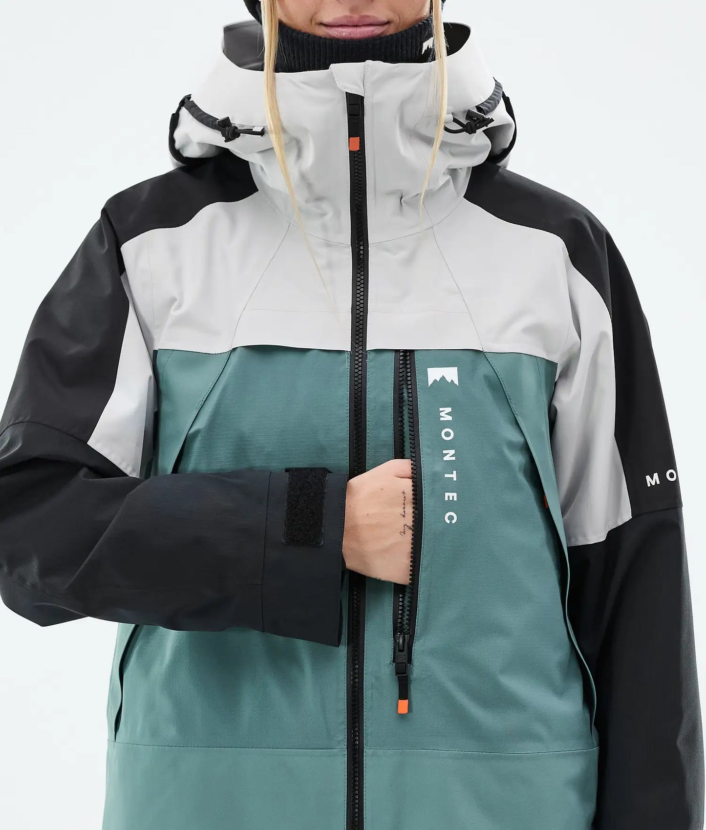 Oracle W Veste de Ski Femme Light Grey/Black/Atlantic