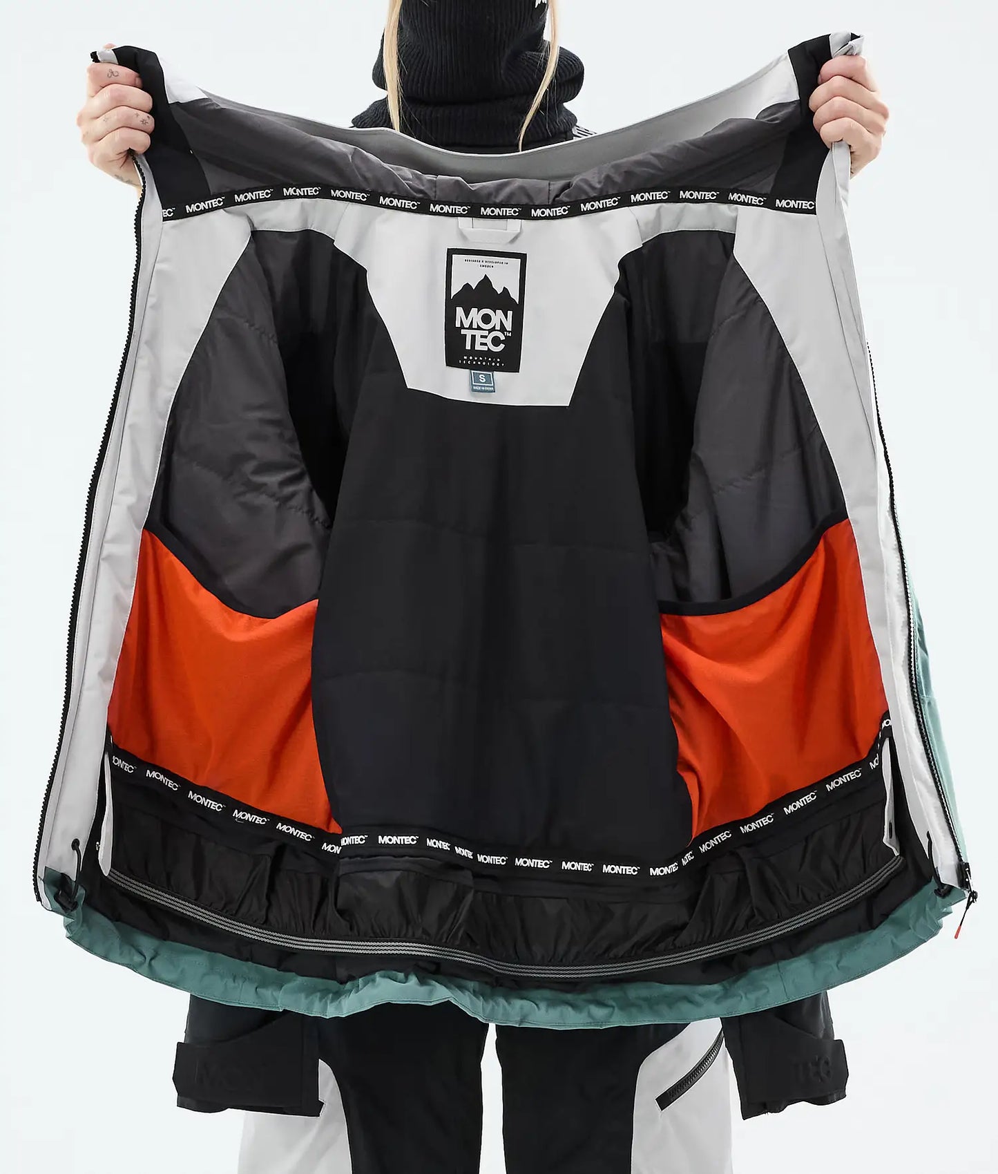 Oracle W Veste de Ski Femme Light Grey/Black/Atlantic