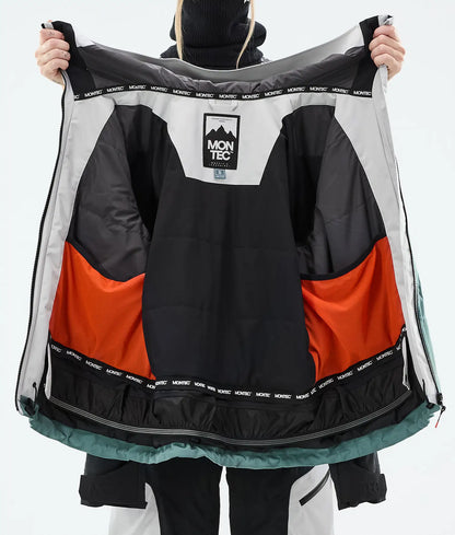 Oracle W Veste de Ski Femme Light Grey/Black/Atlantic