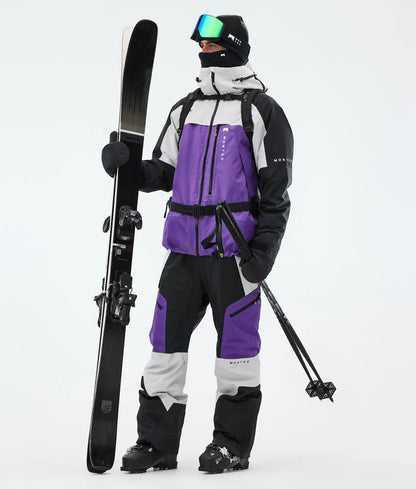 Veste de ski Oracle pour homme - Gris clair/Noir/Violet vif