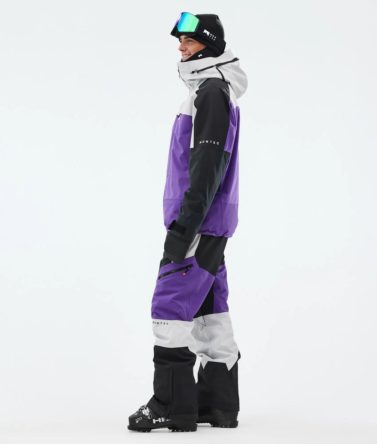 Veste de ski Oracle pour homme - Gris clair/Noir/Violet vif