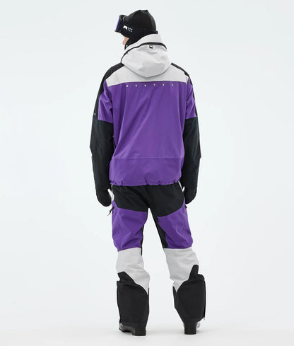Veste de ski Oracle pour homme - Gris clair/Noir/Violet vif
