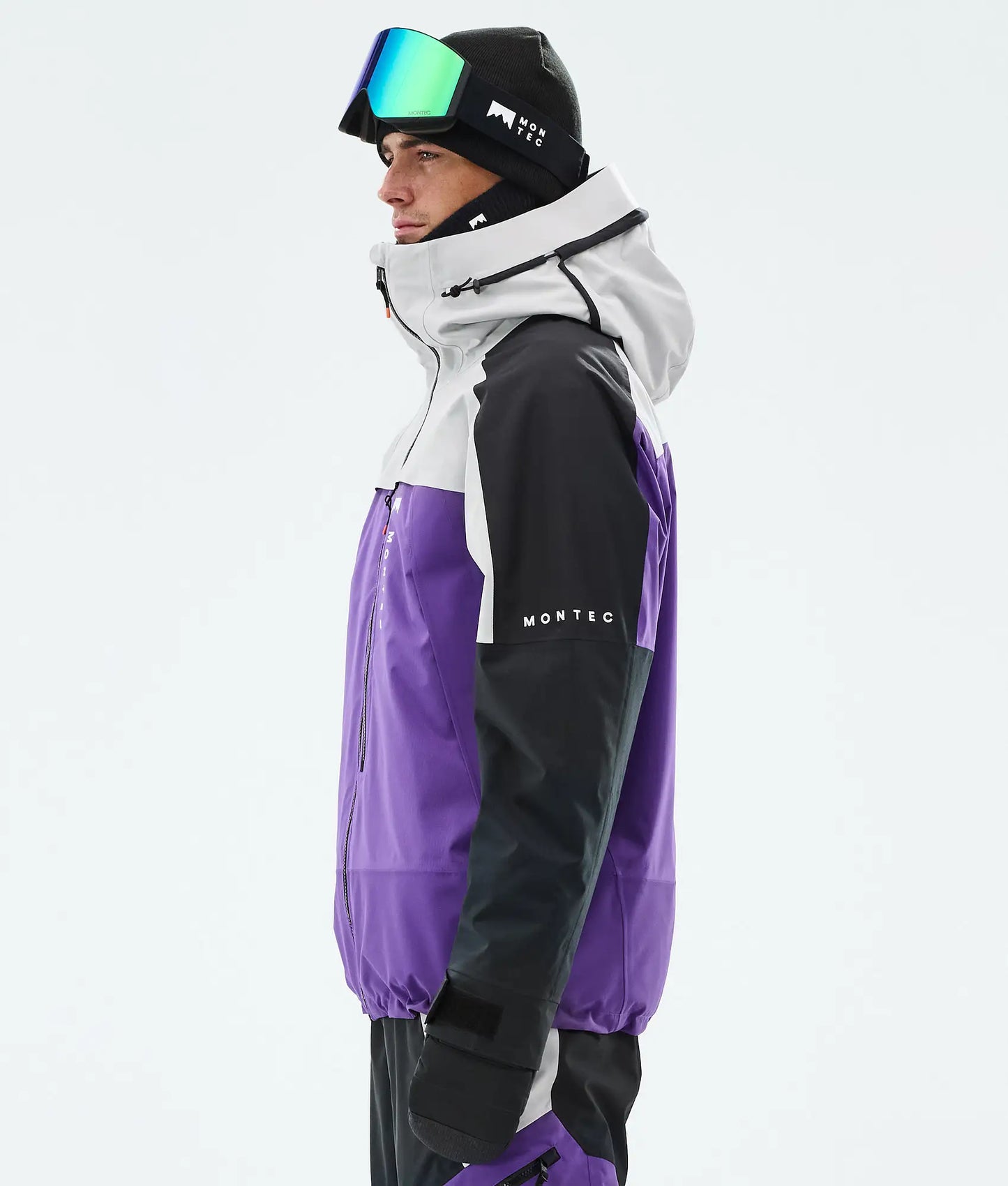 Veste de ski Oracle pour homme - Gris clair/Noir/Violet vif