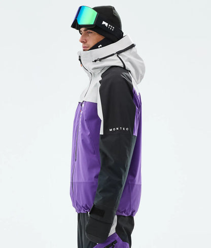 Veste de ski Oracle pour homme - Gris clair/Noir/Violet vif