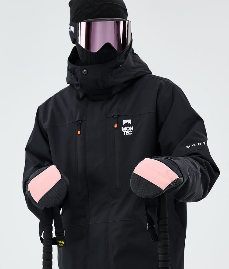 Moufles de neige rose tendre