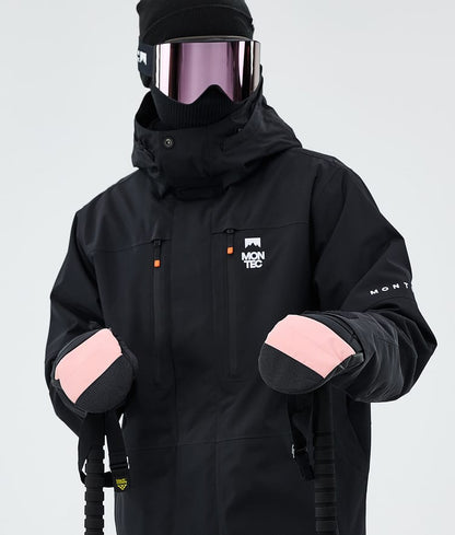 Moufles de neige rose tendre